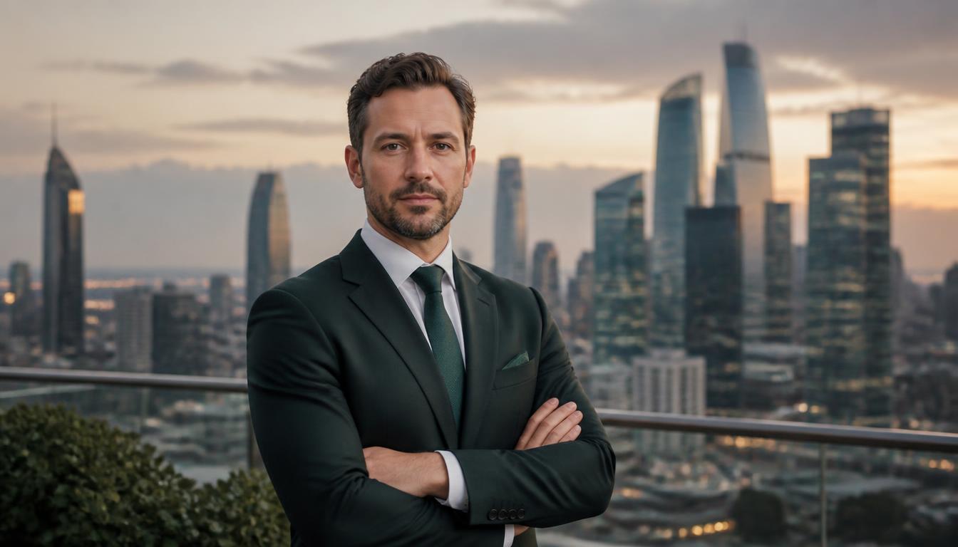 Investor vor Skyline – Direktinvestments und Wachstum
