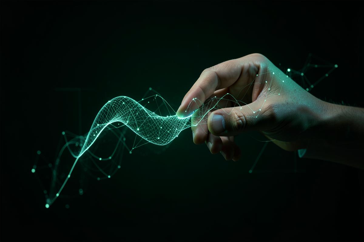 Digitale Datenkurve als Symbol einer detaillierten Analyse